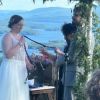 Neil & Sam, the happy couple giving their testimonial