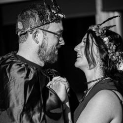 Rebecca & David, the happy couple, sharing their experience.